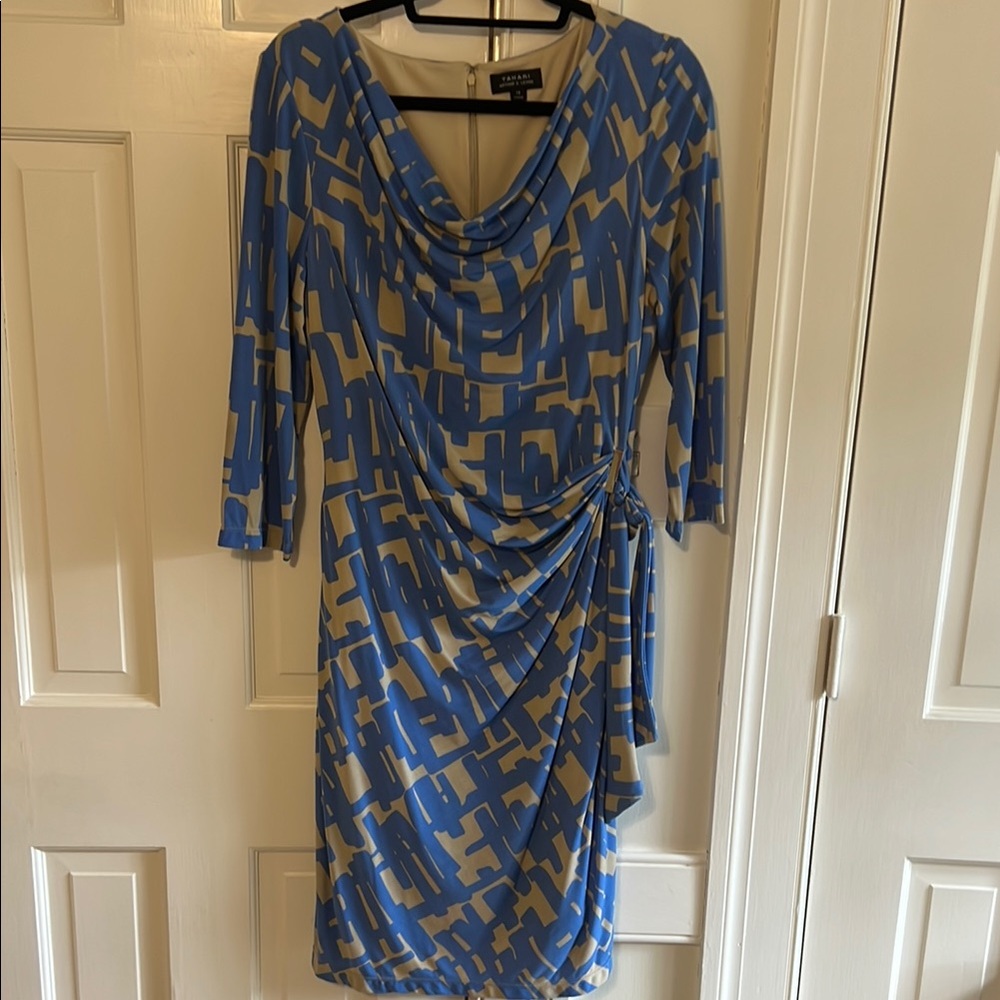 Diane von Furstenberg Blue and Beige Dress